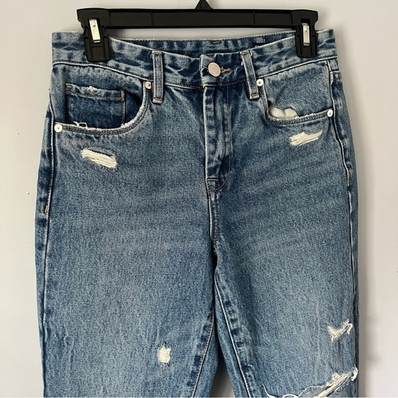 Blank NYC The Madison High Rise Crop Shark Bite Ankle Hem Mom Jeans Size 25 - Picture 7 of 15